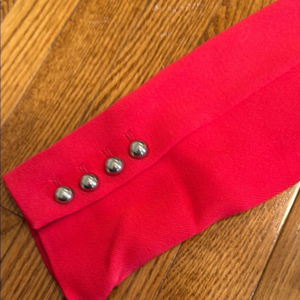 Elizabeth and James Women's Red Double-Breasted Jacket Blazer, size 4 - Picture 6 of 7